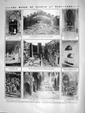 Original Old Antique Print 1909 Barcelona Civil War Beotos Church Sommer Cowes