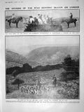 Old Antique Print 1909 Devon Somerset Staghounds Exmoor Arditi Ganz Fan 20th