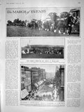 Old Antique Print 1909 Lord Roberts Boy Scouts London Traffic Aarhus Ivel 20th
