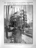 Old Antique Print 1909 Torpedo Destroyer Ship Clyde Darwin Relics Museum 20th