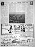 Old Antique Print 1909 Skylark Birds Frank Finn Douglas Dewar Lewis Guns 20th
