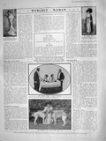 Old Antique Print 1909 Madame Leblanc Eva Moore Theatre Lady Aberdeen Dog 20th