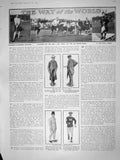 Original Old Antique Print 1909 Braemar Kilt Piper Barclay Ross Cattle Market