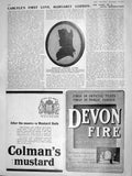 Original Old Antique Print 1909 Margaret Gordon Father Alexander Black Watch