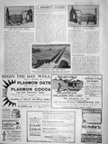 Original Old Antique Print 1909 White Petrol Engine Tempelhofer Berlin Wright