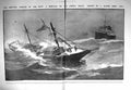 Original Old Antique Print Damaged 1909 Ship Wreck Liner Steamer Dunmore 20th