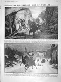 Old Antique Print 1909 War France Spain Franco-German Arctic Eskimo Canoe 20th
