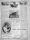 Old Antique Print 1909 Navy Battle Practice Target Archaeology Jawbones 20th