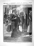 Original Old Antique Print 1909 British Navy Italy Bermondsey Hughes Dumphreys