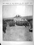 Old Antique Print 1909 Altar Blockhouse Melilla Spanish Army Winchester 20th