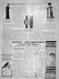 Old Antique Print 1909 Morning Gown Ladies Fashion Watch Bracelet Hotel 20th