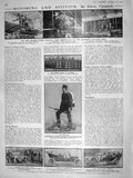 Old Antique Print 1909 Mortimer Biplane Fernandez Paulhan Motor Car Hydro 20th