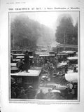 Old Antique Print 1909 Motor Cars Marseilles Steinheil Turkey Army Greek 20th
