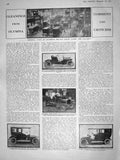 Original Old Antique Print 1909 Olympia Motor Car Show Adler Landaulette Cole