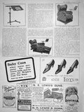 Old Antique Print 1909 Adapta Table Burlington Chair Baby Coos Lotus Guns 20th