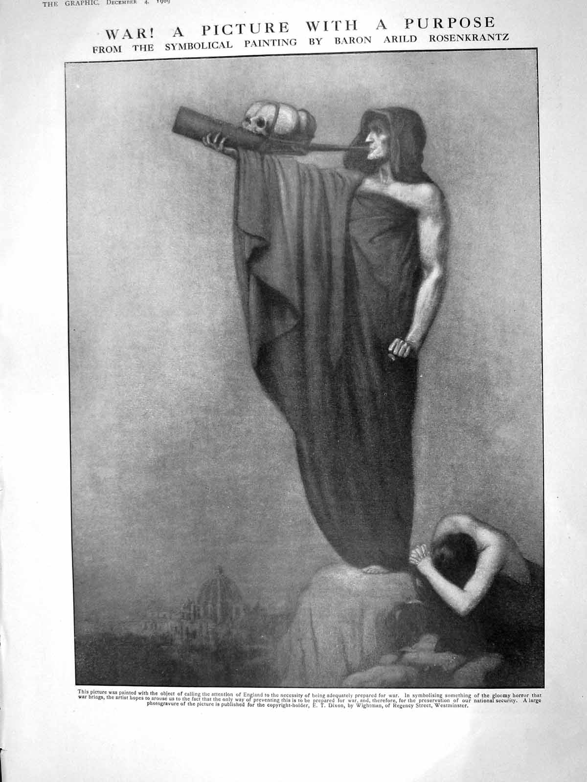 Old Antique Print 1909 England War Painting Haden Loostrom Haig Tallberg 20th