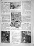Original Old Antique Print 1909 Nister Book Children Cassell Partridge Cole Gay