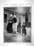 Original Old Antique Print 1909 Dutch Family Andreeff Balalaika Orchestra Man