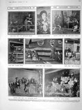 Original Old Antique Print 1909 Chrysanthemum Japanese Theatre Haymarket Palace