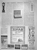 Old Antique Print 1909 Astorias Cigarettes Chatelaine Grandfather Clock 20th