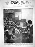 Old Print 1910 Lecture Royal Institution Children Science William Duddell 20th