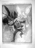 Old 1910 Election Cartoon Haldane Angels Unionist Gooch Richardson Ca 20th