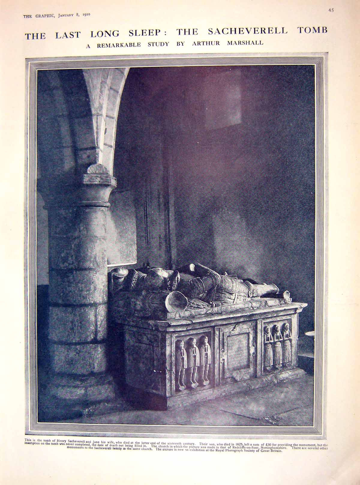 Old 1910 Tomb Henry Sacheverell Church Haslar Hospital Ambulance Smok 20th