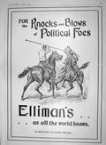 Antique Old Print 1910 Advertisement Ellimans Slough England Horses Jousting