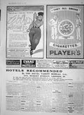 Old Advertisement Finsbury Distillery Players Cigarettes Hotel Tariff