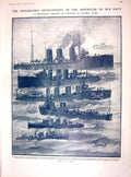 Old 1910 War Ship Destroyer Swift River Glass Hornet Tribal Khartoum 20th