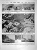 Old 1910 New York American Blizzard Hudson River Ships Japan Town Har 20th
