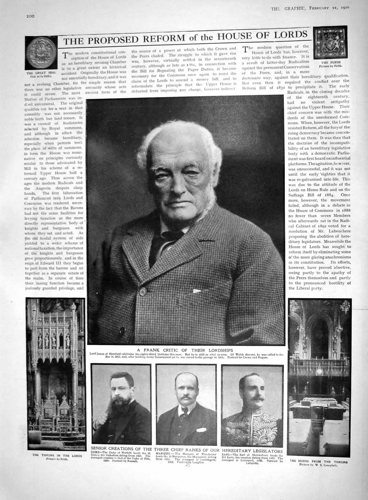 Old 1910 Lord James Hereford Duke Norfolk Winchester Earl Shrewsbury 20th