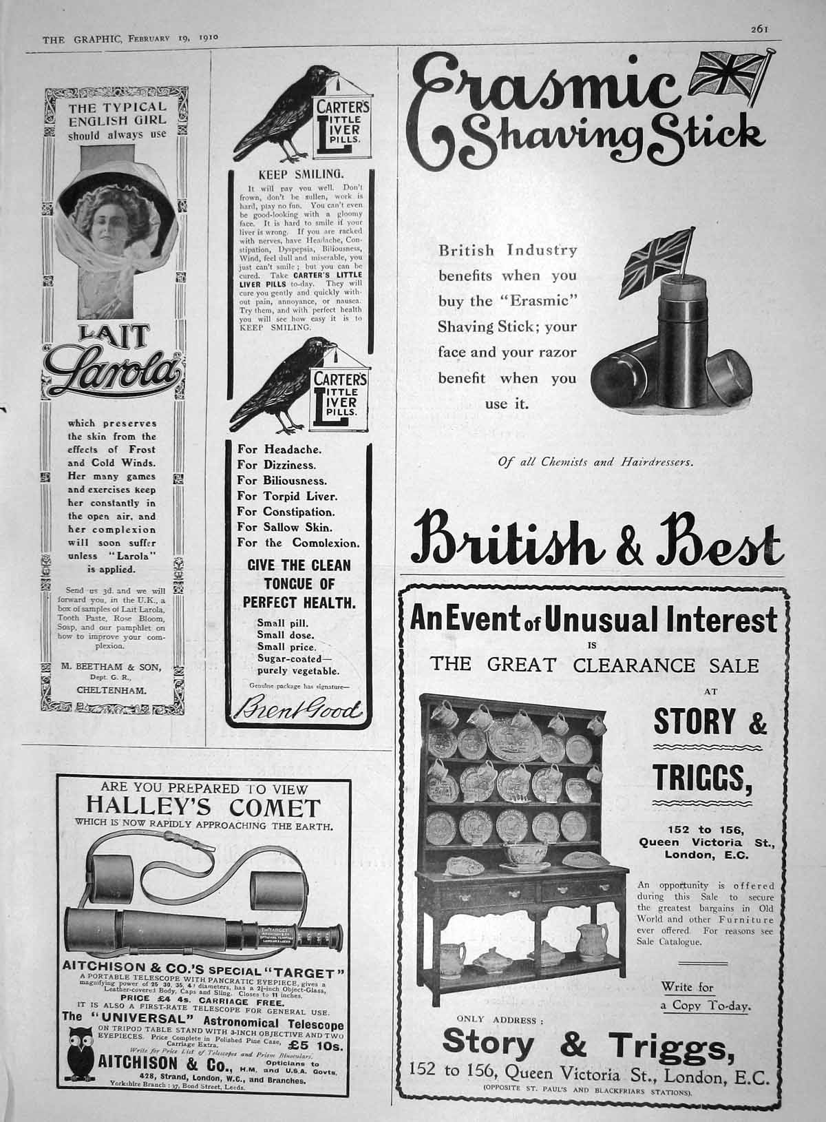 Old Advertisement Erasmic Shaving Soap Story Triggs Aitchison Telesco