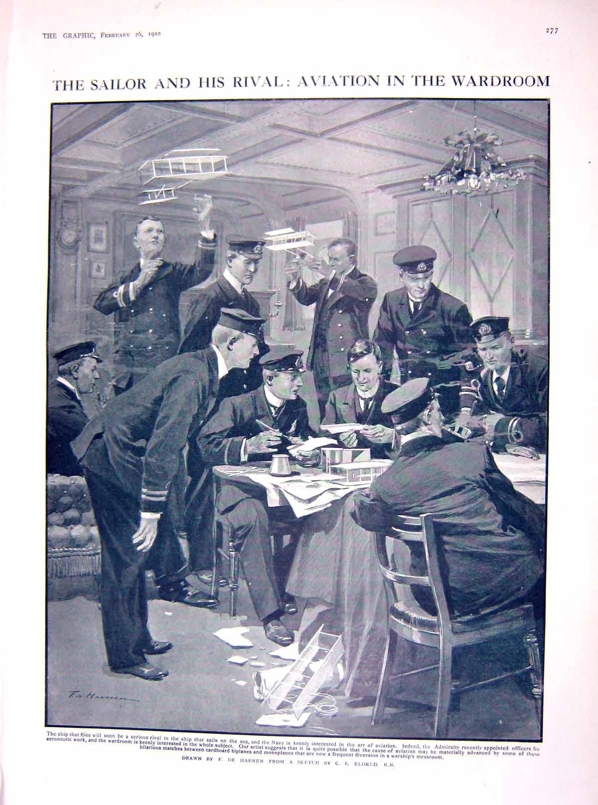 Old 1910 Navy Sailor Wardroom South Pole Race Captain Scott British A 20th