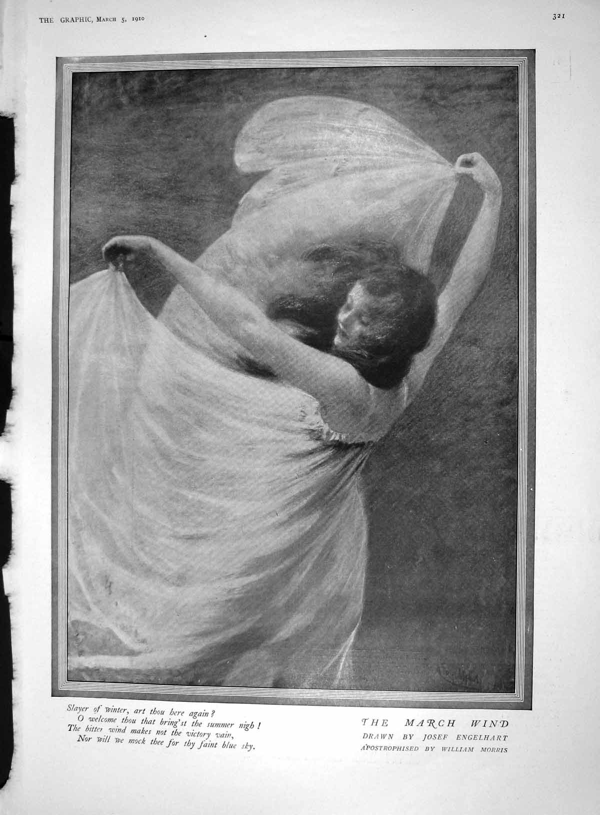Old 1910 March Wind Beautiful Girl Engelhart Bankers Lomard Street Sy 20th