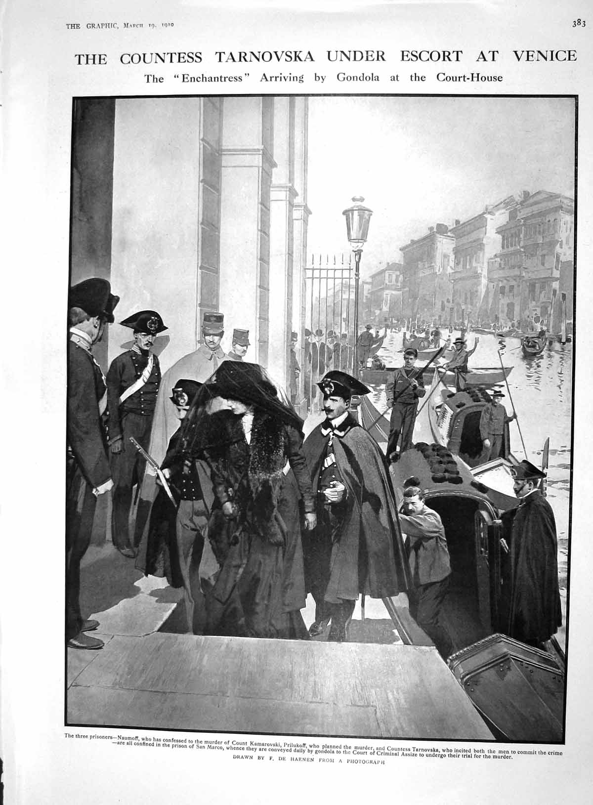 Old 1910 Countess Tarnovska Escort Venice Enchantress Gondola Lueger 20th
