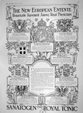 Old Print 1910 Advertisement Sanatogen Royal Tonic King Edward Physician 20th