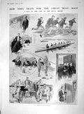 Old 1910 University Oxford Boat Race Crew Training Monaco Monte Carlo 20th