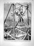 Old 1910 Dulap Easter Roumania Primitive Merry-Go-Round Menelink Moto 20th