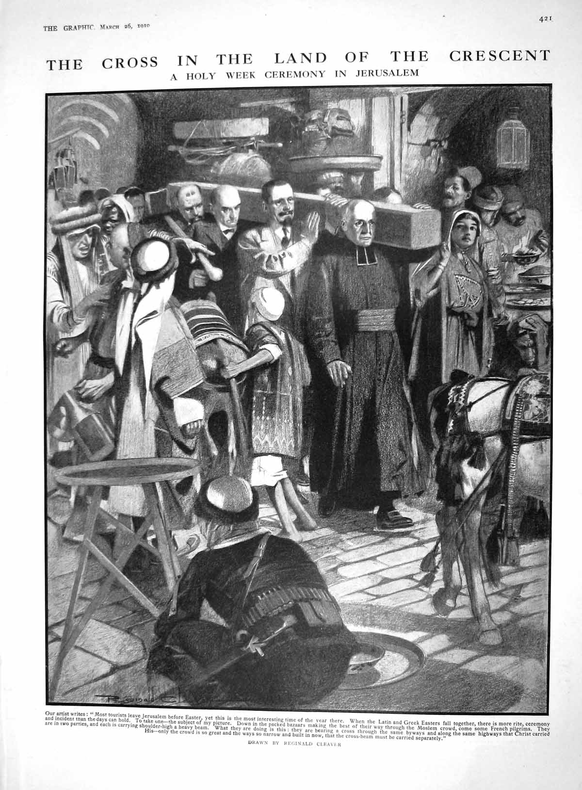 Old 1910 Holy Week Ceremony Jerusalem Chigi Palace Altieri Borghese A 20th