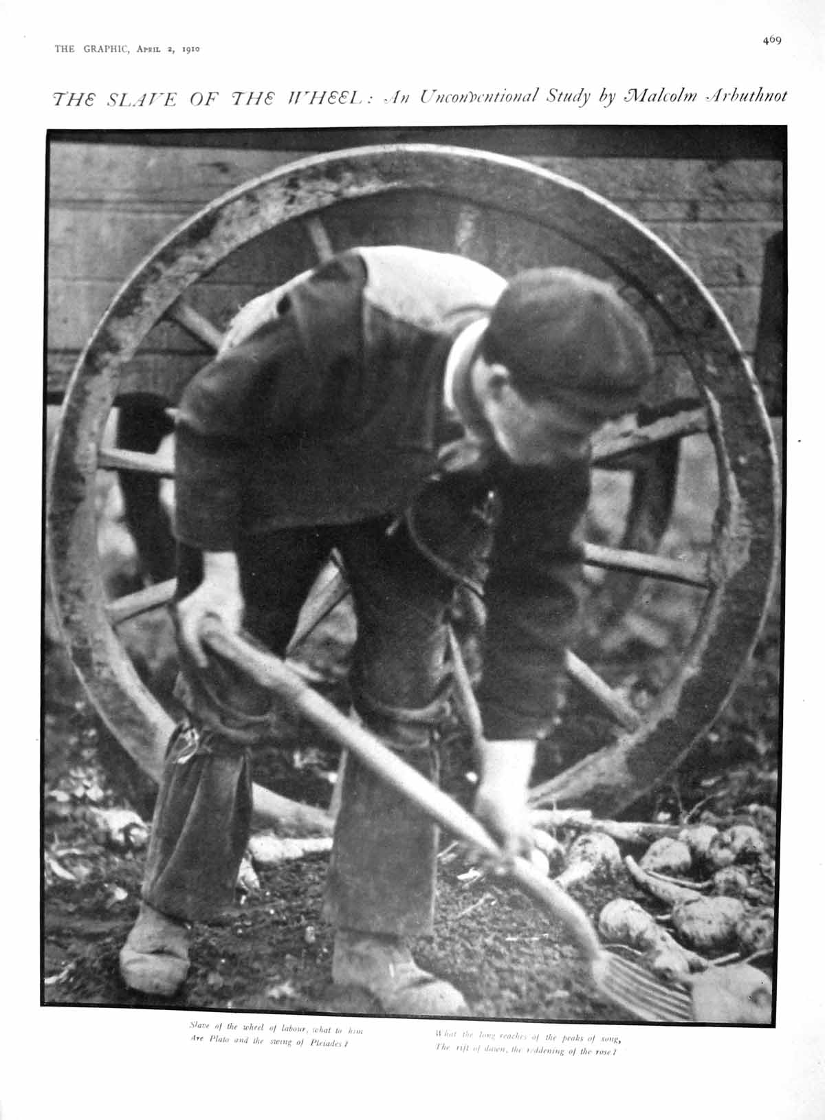 Old 1910 Slave Wheel Labourer Agriculture Portrait Vandeleur Stewart 20th