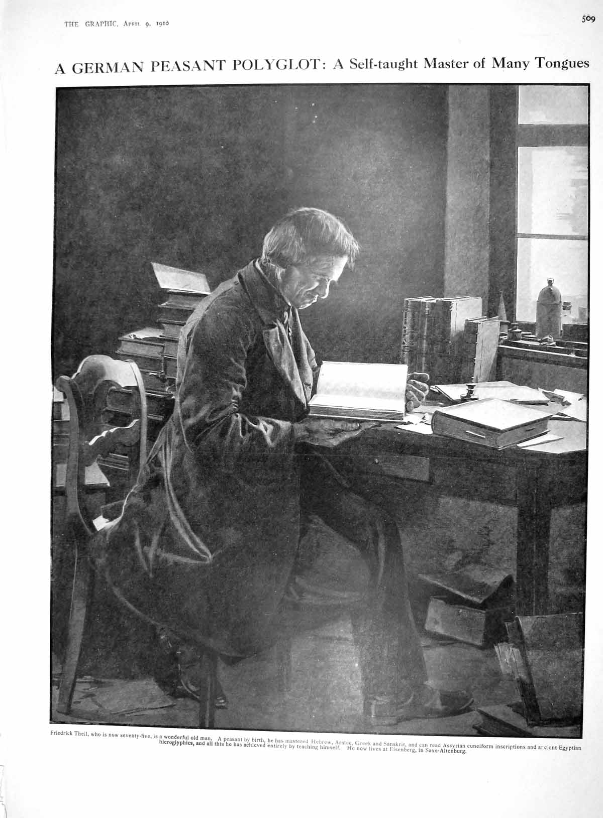 Old 1910 German Peasant Polyglot Frederick Theil Women Biarritz Pelle 20th