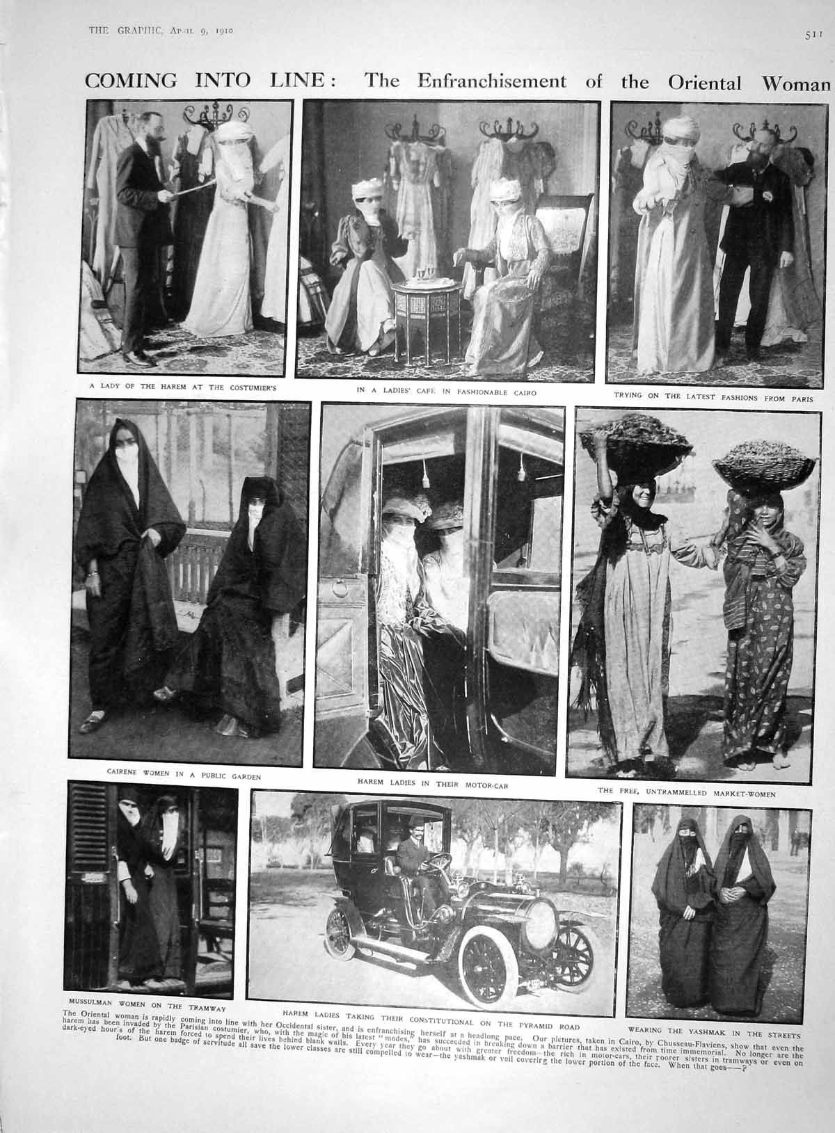 Old 1910 Harem Ladies Yashmak Cairo Bristol Glass Wrotham Ware Odol D 20th