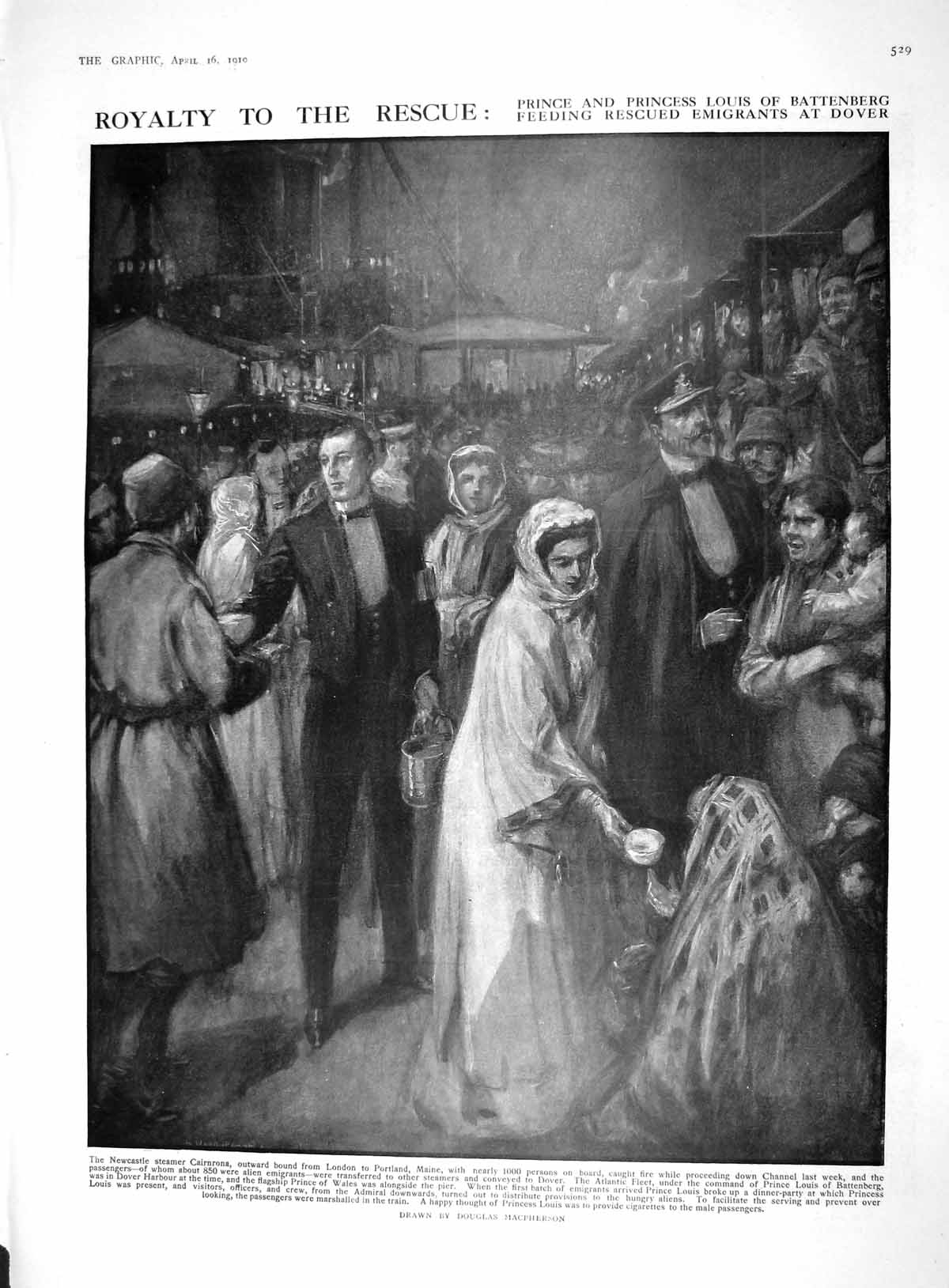 Old 1910 Prince Princess Louis Battenberg Emigrants Dover Tree Theatr 20th