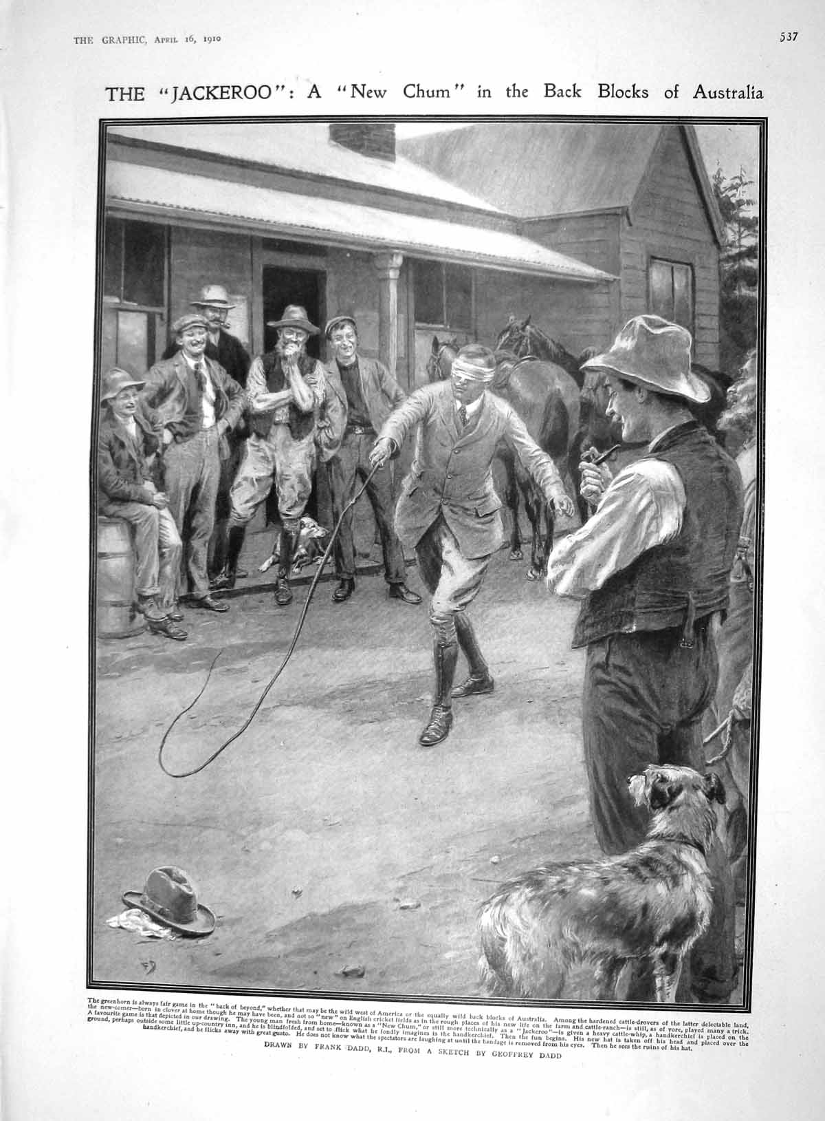 Old 1910 Jackeroo Back Blocks Australia Cattle Drovers Challiapine Do 20th