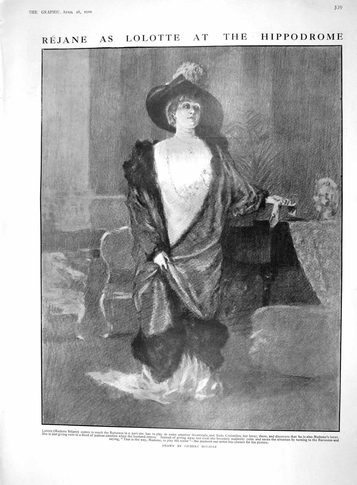 Old 1910 Lolette Madame Rejane Hippodrome Theatre Loch Avon Banffshir 20th