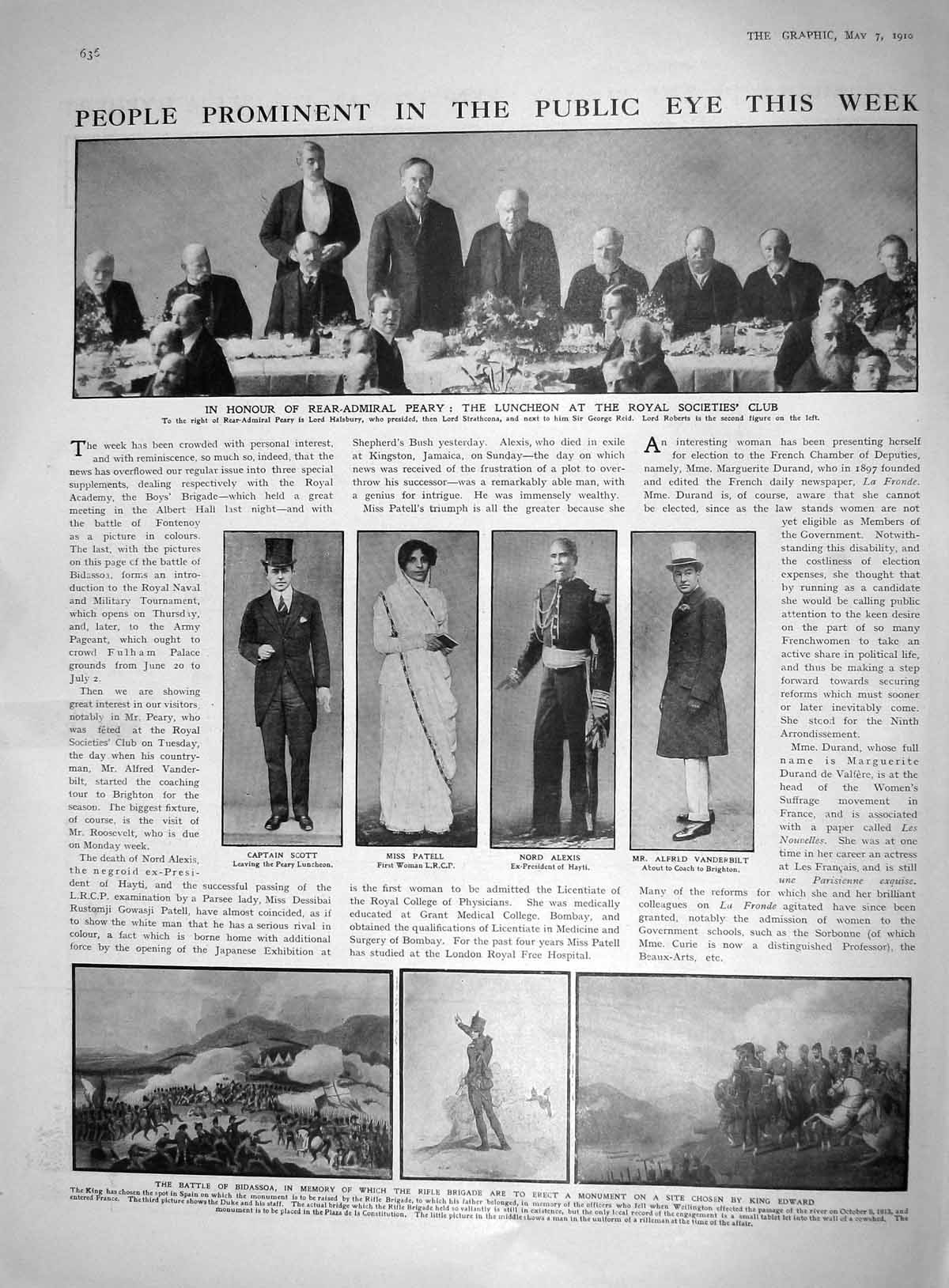 Old 1910 Rear-Admiral Peary Strathcona Scott Patell Alexis War Bidass 20th