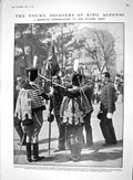 Old Print 1910 Siers King Alfonso Spanish Army Fight Between Zara Zeppel 20th
