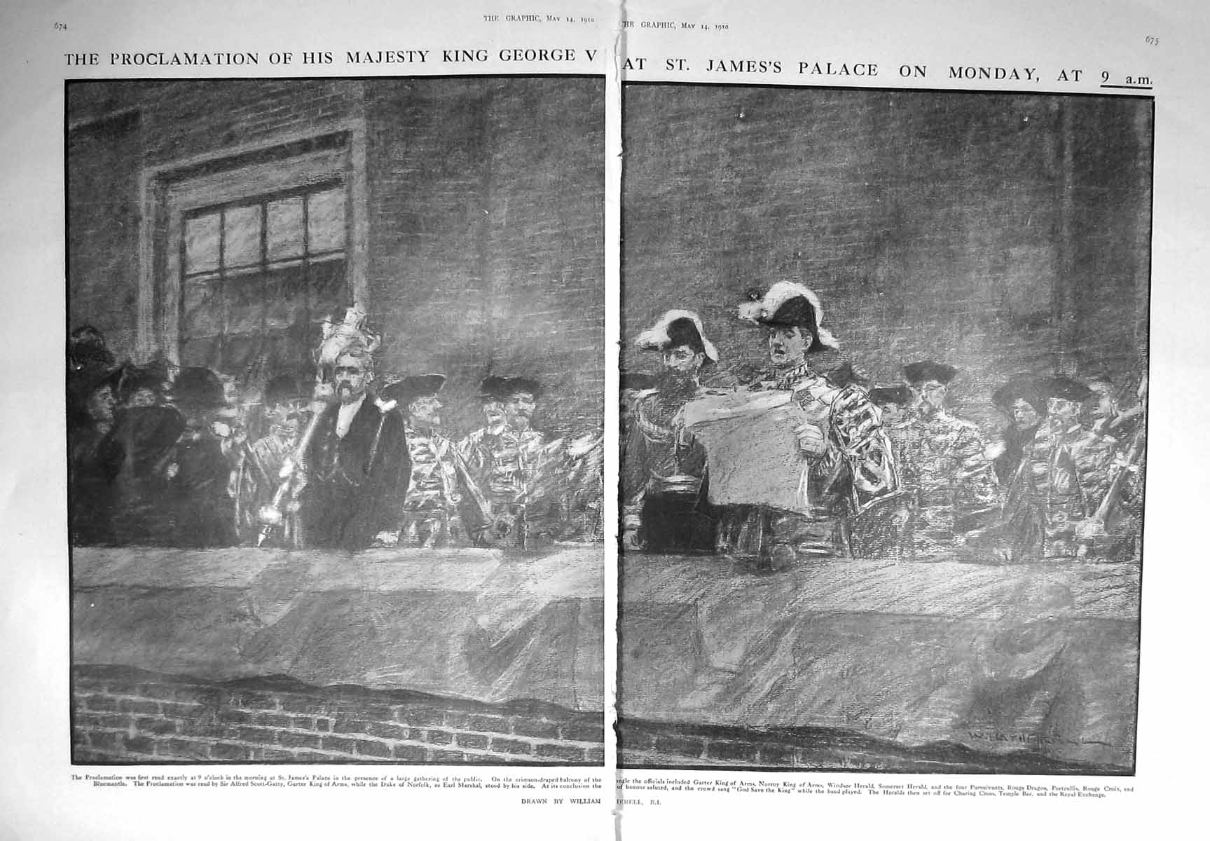 Old 1910 Proclamation Majesty King George St. James'S Palace London 20th
