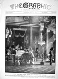 Old Antique Print 1910 King Edwards Throne Room Buckingham Palace London 20th